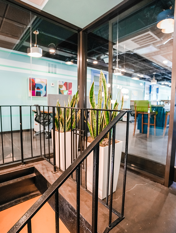 staircase inside Catalyst Coworking